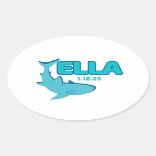 Ovale Sticker Ella