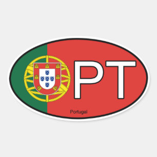 Ovale Sticker Euro Portugal