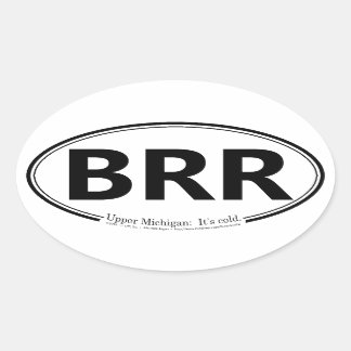 Ovale Sticker fiscal de style européen BRR UP Michigan