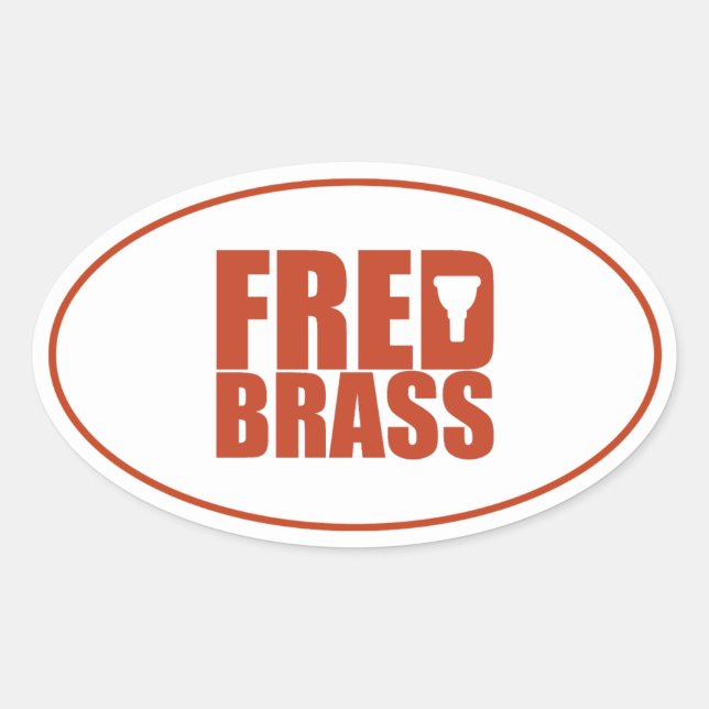 Ovale Sticker FredBrass 2 (Devant)