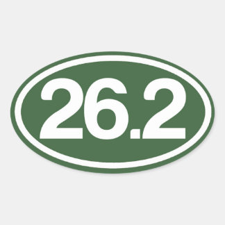 Ovale Sticker Green 26.2 (Sticker Marathon Complet)