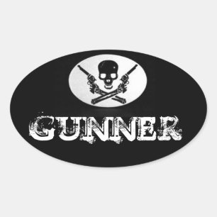 Ovale Sticker Gunner