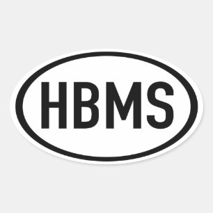 Ovale Sticker HBMS