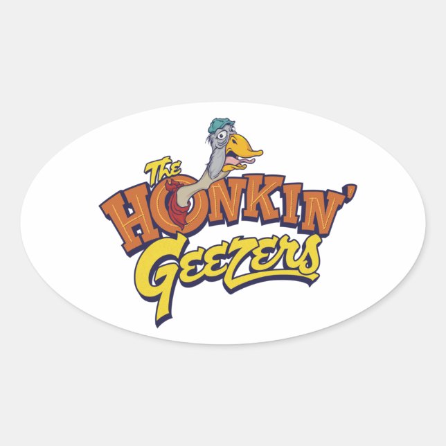 Ovale Sticker Honkin' Geezer (Devant)