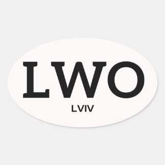 Ovale Sticker IATA Lviv 1