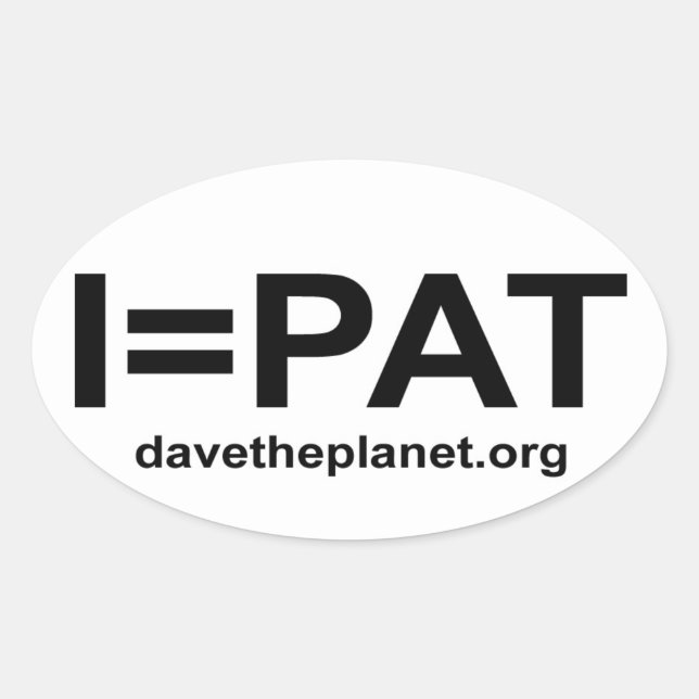 Ovale Sticker IPAT - Dave la planète (Devant)