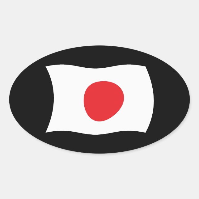Ovale Sticker japonais (Devant)