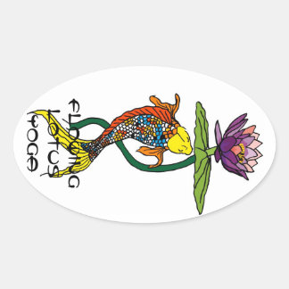 Ovale Sticker Lotus Yoga