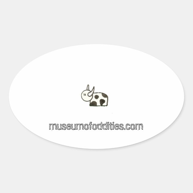 Ovale Sticker Moo Bumper (Devant)