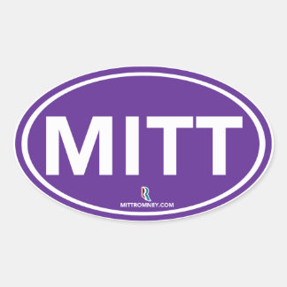 Ovale Sticker Oval Romney Ryan Mitt (Violet)