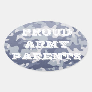 Ovale Sticker Oval Voiture Fiers Parents De L'Armée