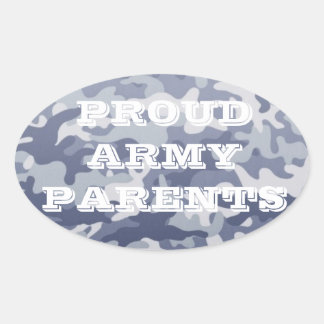 Ovale Sticker Oval Voiture Fiers Parents De L'Armée