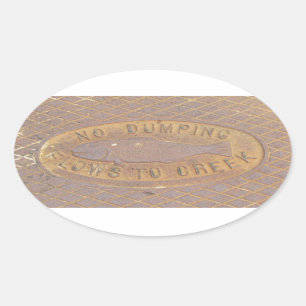 Ovale Sticker (ovl) - Flux vers Creek