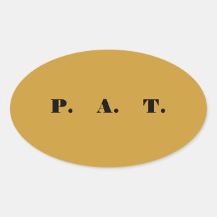 Ovale Sticker P.A.T.