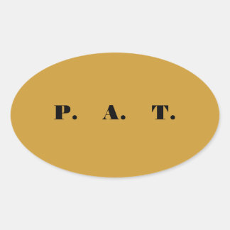 Ovale Sticker P.A.T.
