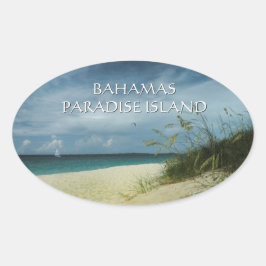 Ovale Sticker Paradise Island Bahamas