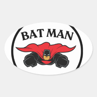 Ovale Sticker pour homme de batte