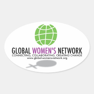 Ovale Sticker pour le réseau mondial des femmes