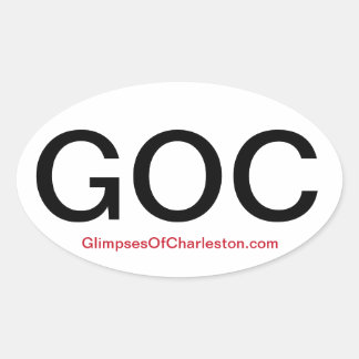 Ovale Sticker pour pare-chocs Charleston — 4 pack