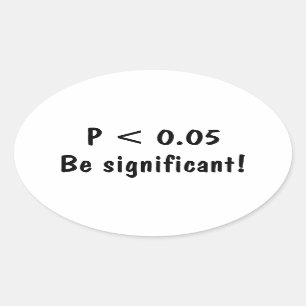 Ovale Sticker rond classique pour étudiants en statistiq
