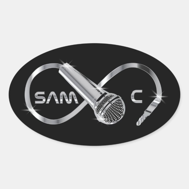 Ovale Sticker SAM C Noir (Devant)