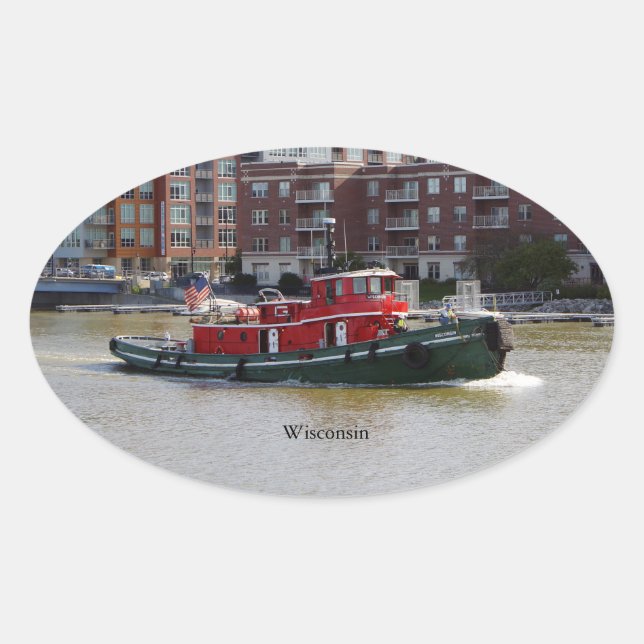 Ovale sticker Wisconsin (Devant)
