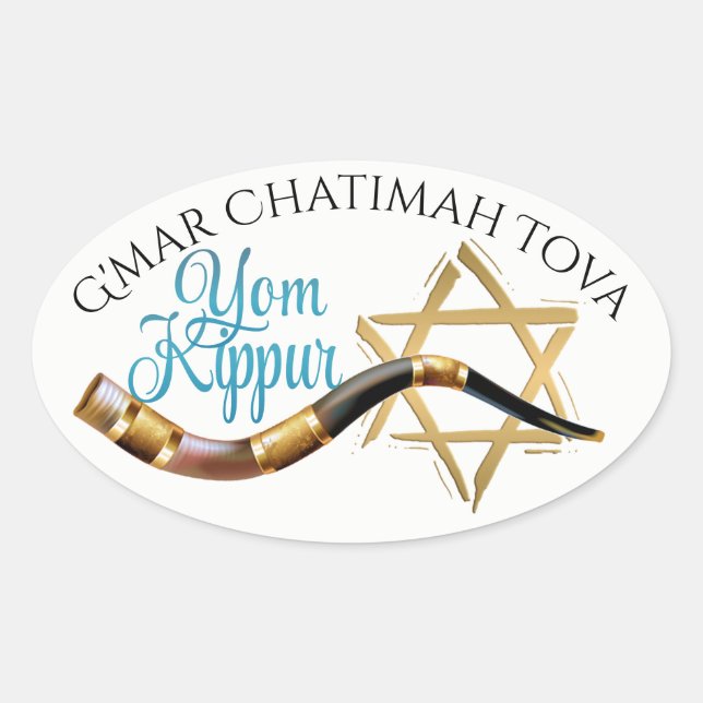 Ovale Sticker Yom Kippur (Devant)