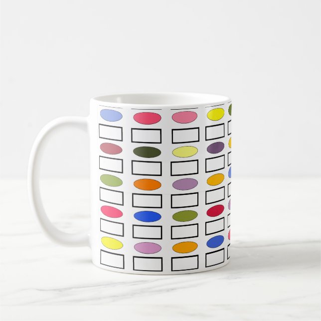 Ovale und Rechtecke - Blumengarten Kaffeetasse (Links)