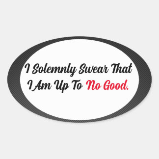 Ovale Up to No Good Oval Sticker