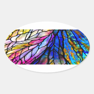Ovale Verre tendu par Tiffany Oval Sticker