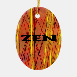 Ovale Zen-Keramik Keramik Ornament