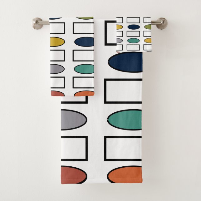 Ovalen und Rechtecke Badhandtuch Set (Insitu)
