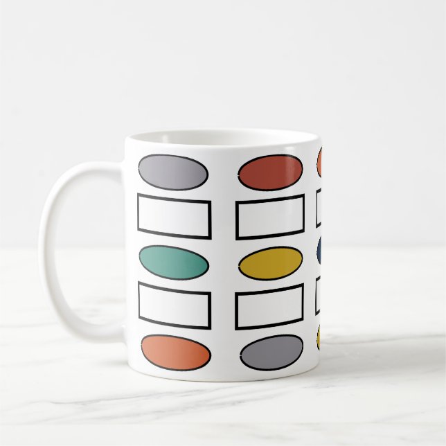 Ovalen und Rechtecke Kaffeetasse (Links)
