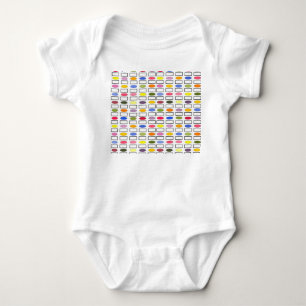 Ovalen und Rechtecke - Kleiner Blumengarten Baby Strampler