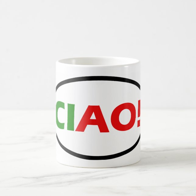 Ovaler Ciao! Tasse (Mittel)