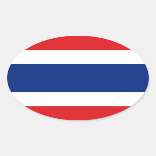 Ovaler Flaggen-Aufkleber Thailands Aufkleber