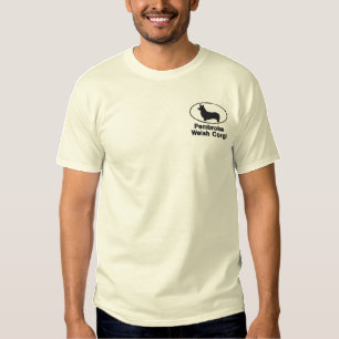 Ovaler gesticktes Shirt Pembroke-Walisers Corgi