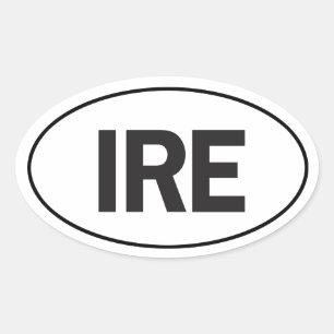 Ovaler Irland-Auto-Euroaufkleber Aufkleber