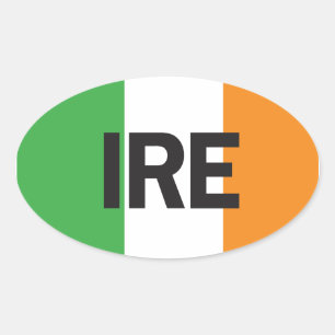 Ovaler Irland-Auto-Euroaufkleber Aufkleber
