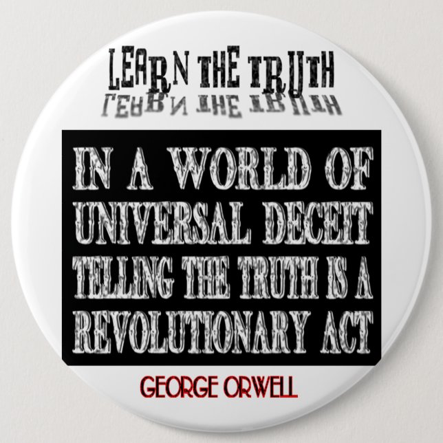OVALER ORWELL UNIVERSELLER BETRUG BUTTON (Vorderseite)