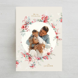 Ovales Foto Feiertagskarte