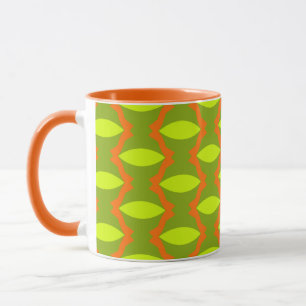 Ovales Orangenmuster Tasse