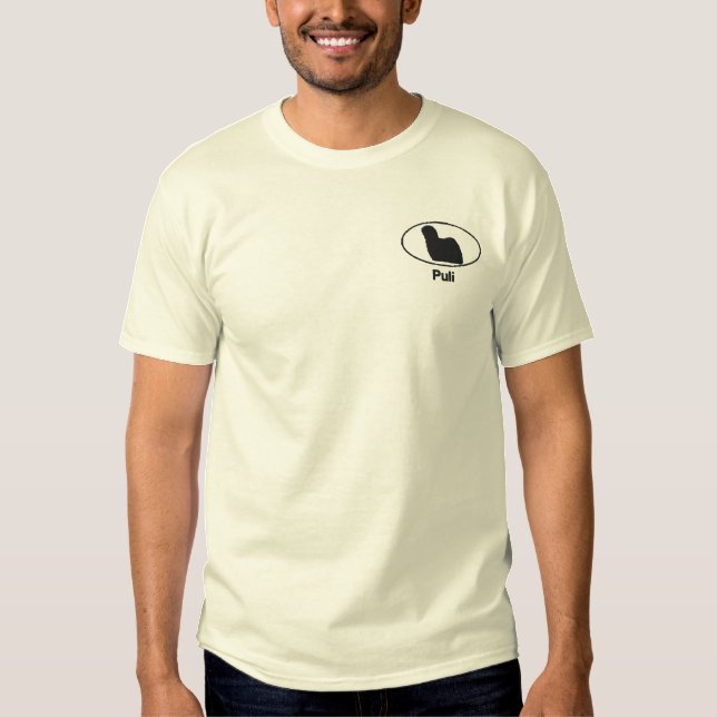 Ovales Puli gesticktes Shirt (Vorderseite)