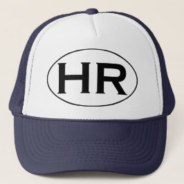 Ovales Schwarzweiss-Logo Stunde Hampton Roads Truckerkappe