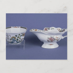 ovales Soßboot in Worcester-Form und achteckige Postkarte
