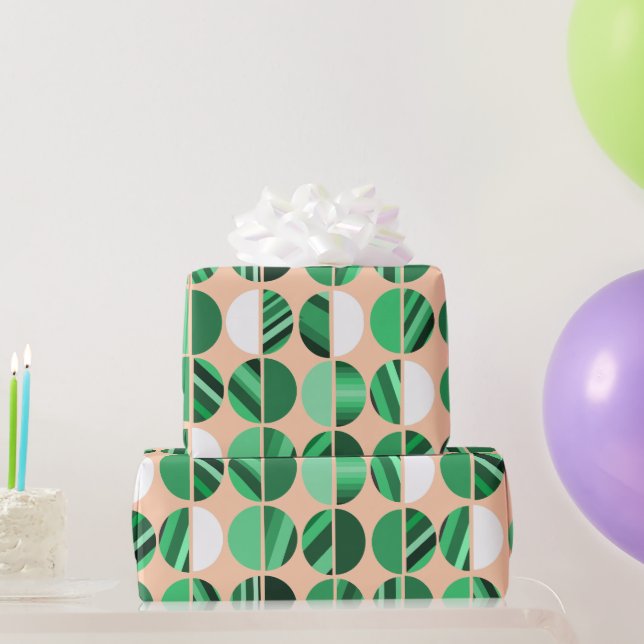Ovalhalve, grün gestrichen geschenkpapier (Partygeschenke)