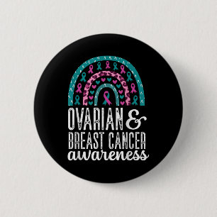 Ovarial-und Brustkrebs-Bewusstsein Rosa Button