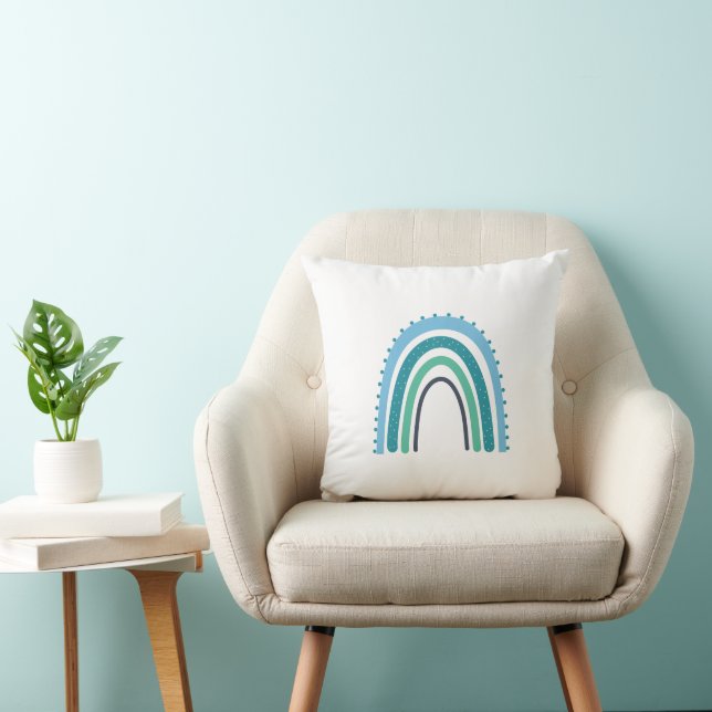 Ovarialkarzinom Aquamariner Regenbogenpouf Kissen (Stuhl )