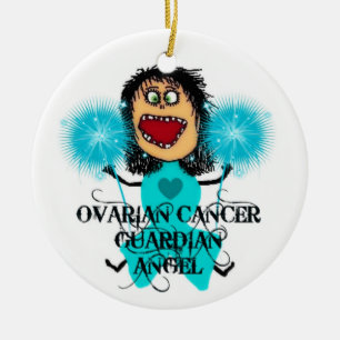 Ovarialkarzinom-Hüterin Angel Keramikornament