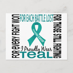Ovarialkarzinom I Proudly Wear Aquamarin 2 Postkarte
